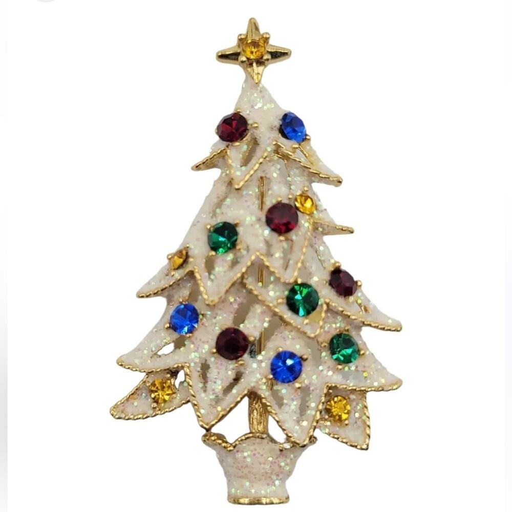 Eisenberg Ice Jeweled Christmas Tree Pin